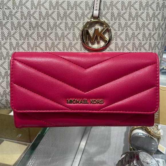 Large Trifold Wallet Michael Kors Wallet Blush Michael Kors Jet